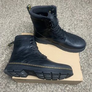 NWT Men’s Dr Martens Work‎ Iowa Waterproof Tract 2 Moto Black Combat Boots Sz 14